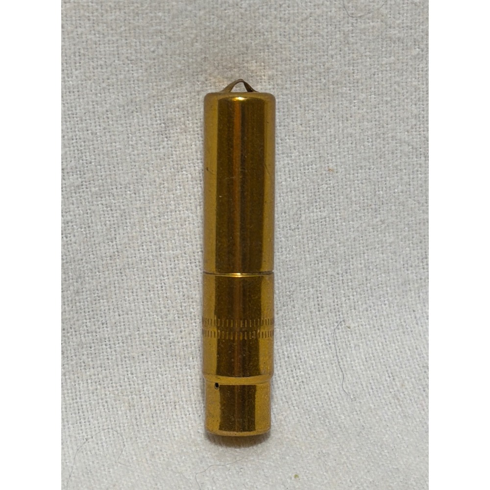 Vintage Gold Tone Miniature Telescopic Pencil Chatelaine Fob Collapsible 3.5in